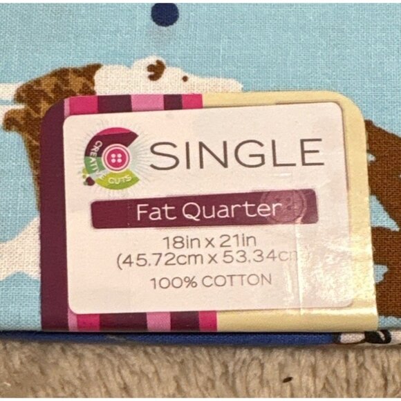 Dog Themed Fat Quarters Cotton 18" X 21" Set Of 4 - Picture 6 of 9